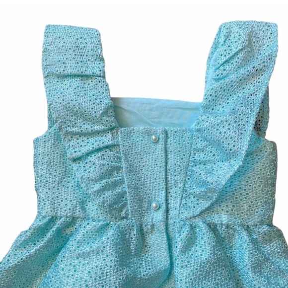 Janie and Jack Sleeveless Eyelet Easter or Interview Dress Sz 3 - Picture 2 of 4